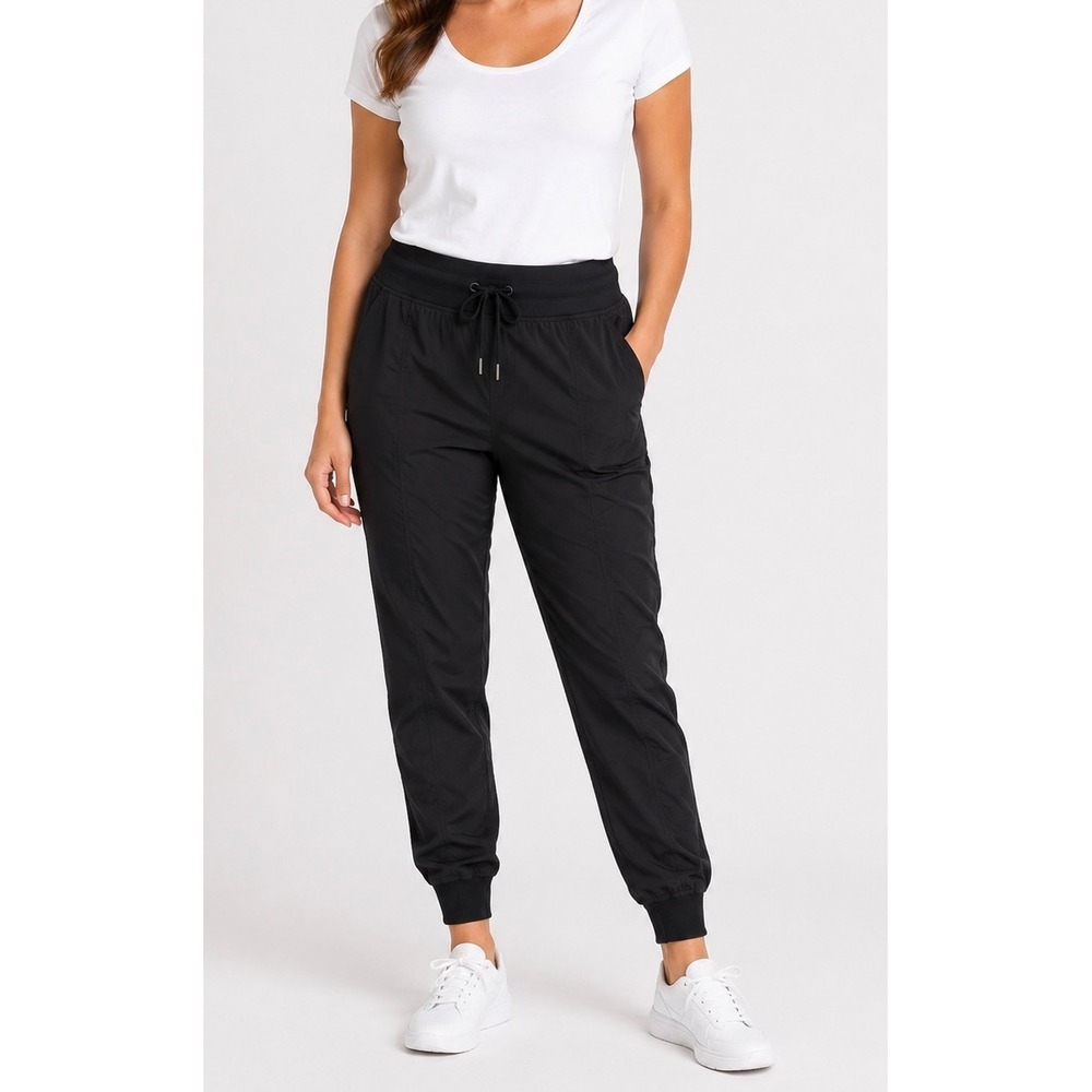 Lululemon Beyond the Studio Jogger Women 4 Black Ruched Swift Pants Athleisure